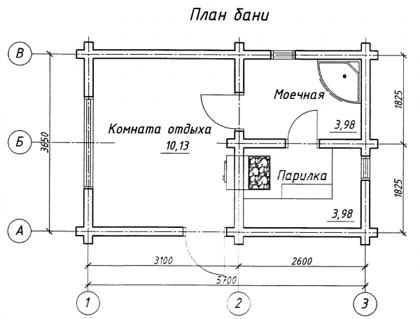 Проект сельской бани